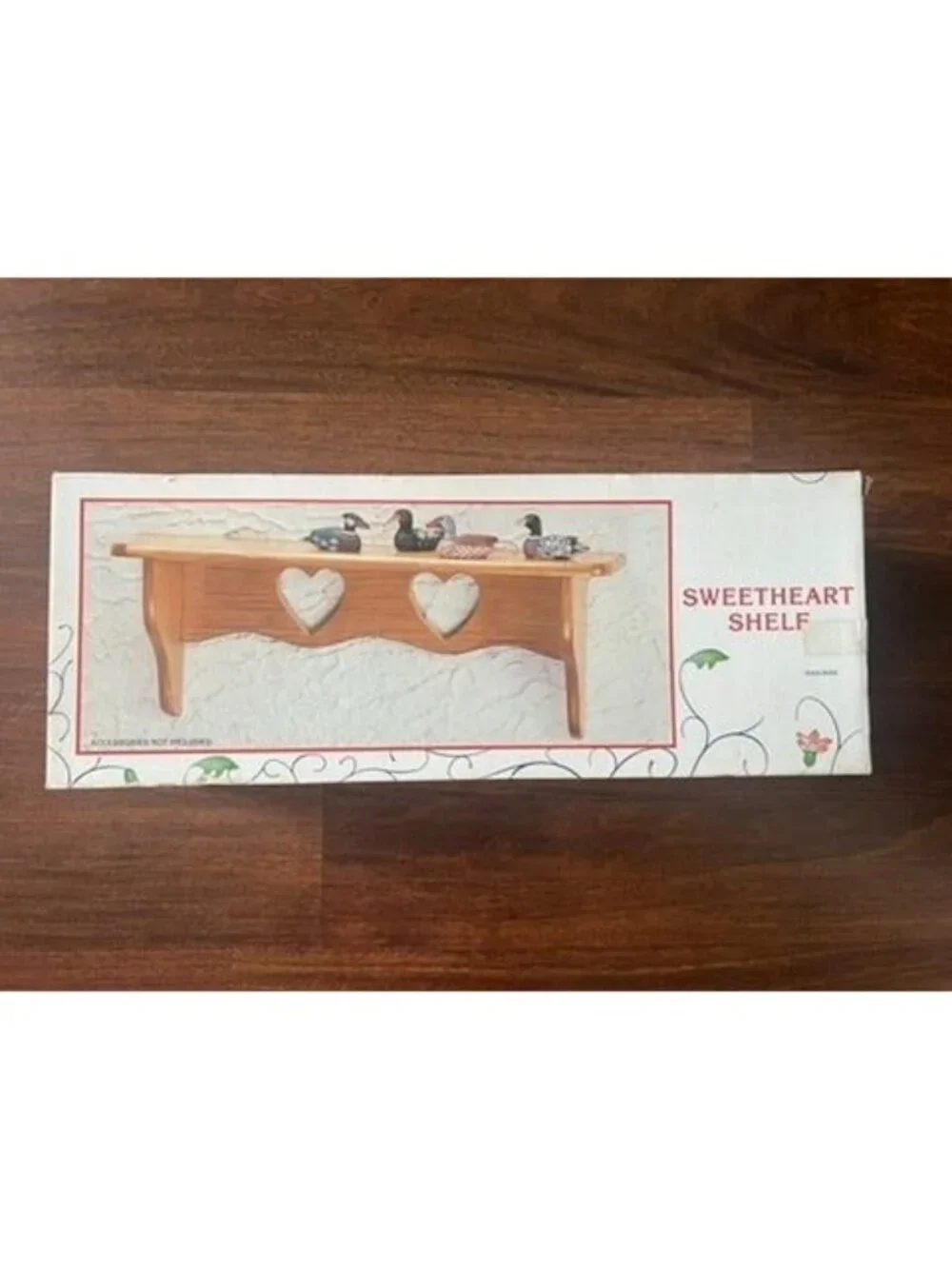 Vintage Sweetheart Shelf Set of 2 Wood Heart Wall Shelves Farmhouse Cottagecore